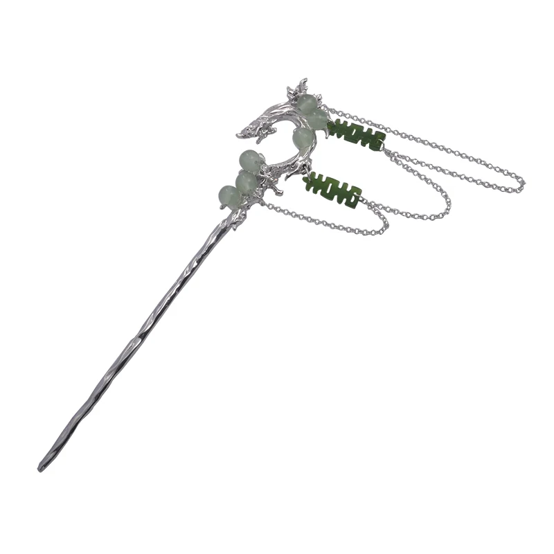 Shuangxi Hair Clasp Jade Green Tassel Hair Pin Ancient Costume Modeling Hairpin Accessories
Shuangxi Hair Clasp Jade Green Tassel Hair Pin Ancient Costume Modeling Hairpin Accessories