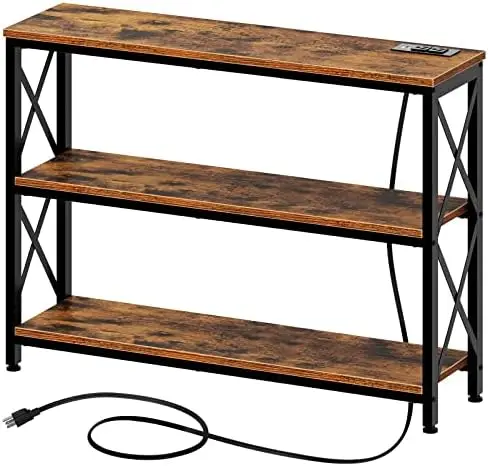 Table with Charging Station, 3 Tier Narrow Console Storage Shelf and Power Outlet, 47\u201D Entryway Metal Frame Behind Couch Ha
Table with Charging Station, 3 Tier Narrow Console Storage Shelf and Power Outlet, 47\u201D Entryway Metal Frame Behind Couch Ha