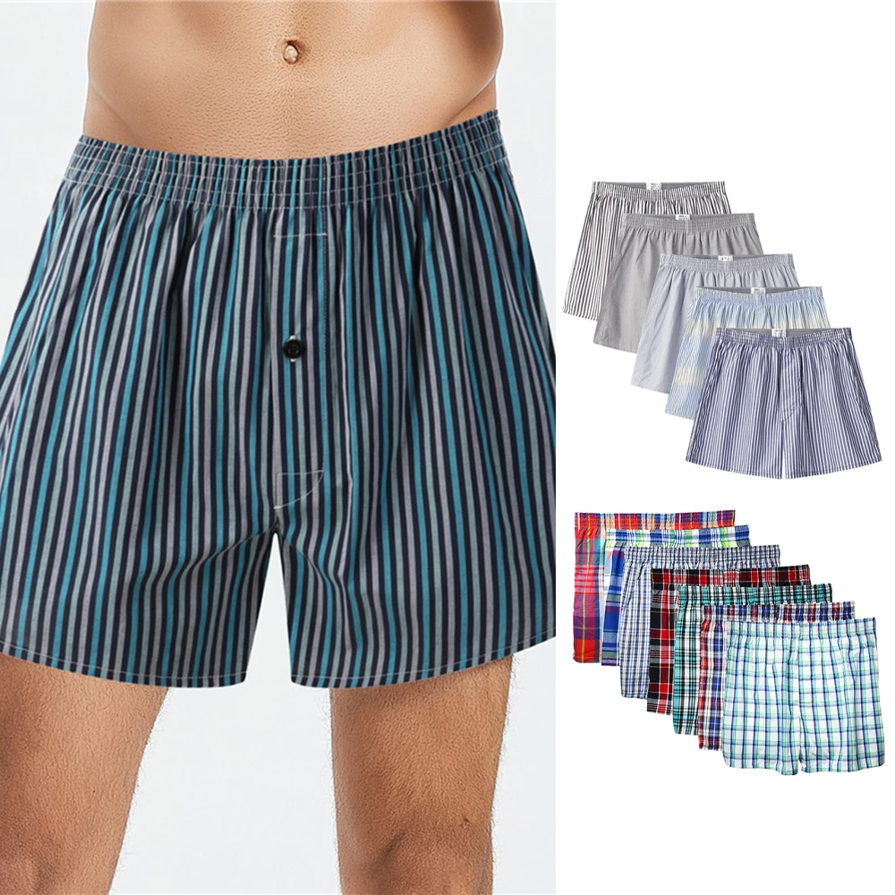 Boxer Shorts Men Sleep Bottoms Casual Loose Plaid Wide Leg Cotton Boxershorts Men Shorts Home Intimate Underwear Underpants
Boxer Shorts Men Sleep Bottoms Casual Loose Plaid Wide Leg Cotton Boxershorts Men Shorts Home Intimate Underwear Underpants