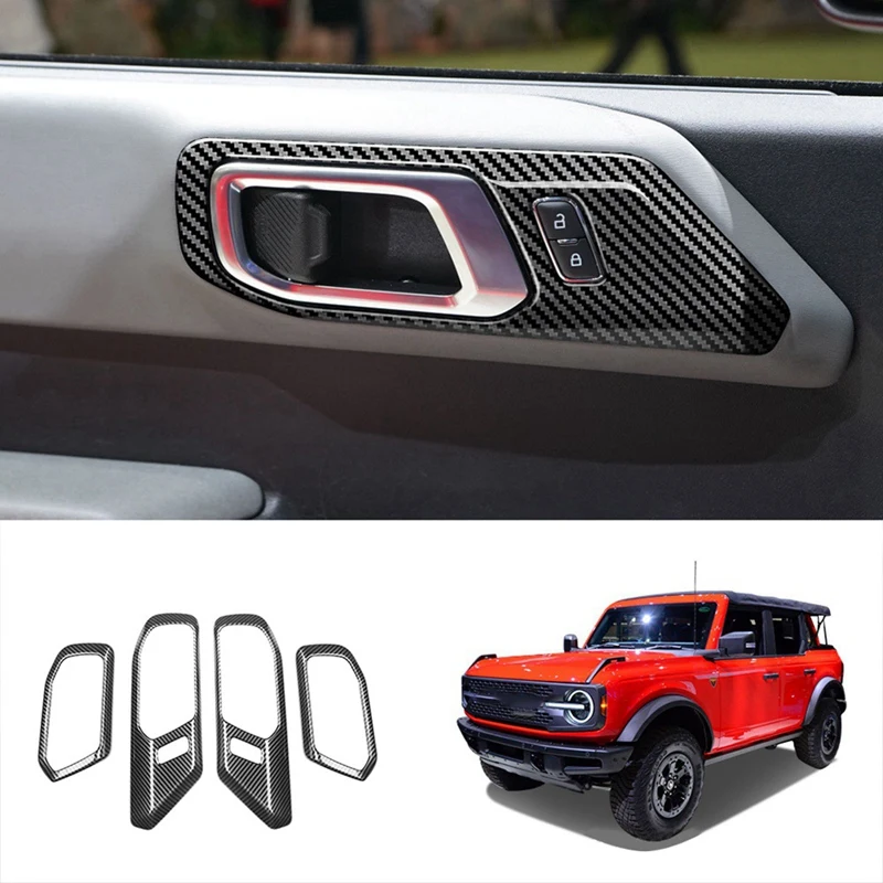 4Pcs Carbon Fiber Inner Door Handle Bowl Panel Cover Trim For Ford Bronco 2021 2022 Interior Mouldings
4Pcs Carbon Fiber Inner Door Handle Bowl Panel Cover Trim For Ford Bronco 2021 2022 Interior Mouldings