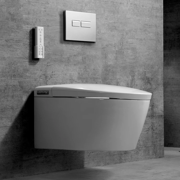RTS Wall bathroom bidet foot sensor auto automatic flush intelligent wc complete set wall hung smart toilet with tank
RTS Wall bathroom bidet foot sensor auto automatic flush intelligent wc complete set wall hung smart toilet with tank