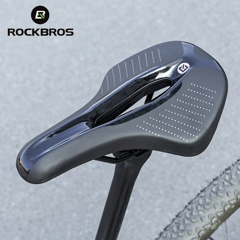 

ROCKBROS Bike Saddle MTB Ultralight Breathable Comfortable Cushion PU Waterproof and Shock Absorption Road Bicycle Cycling Seat