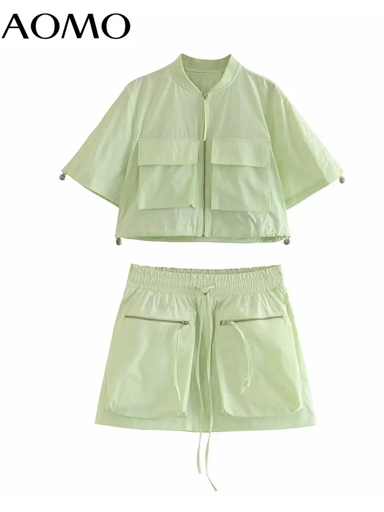 AOMO 2023 Sumer Women Green Oversize Crop Jacket Short Sleeve Female Coat Outwear PS21A
AOMO 2023 Sumer Women Green Oversize Crop Jacket Short Sleeve Female Coat Outwear PS21A