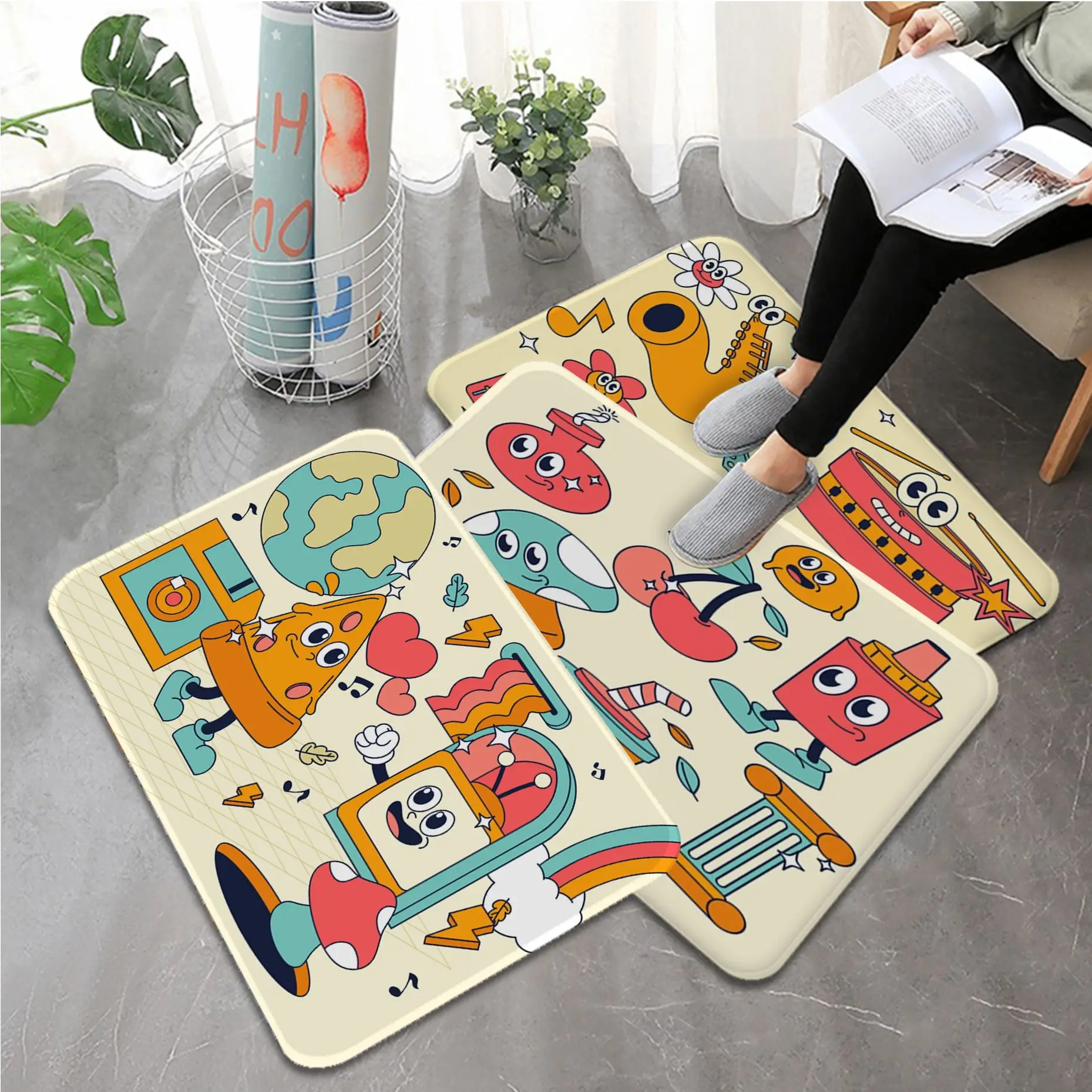 Cartoon Flower Bathroom Mat Washable Non-Slip Living Room Sofa Chairs Area Mat Kitchen Welcome Rug
Cartoon Flower Bathroom Mat Washable Non-Slip Living Room Sofa Chairs Area Mat Kitchen Welcome Rug