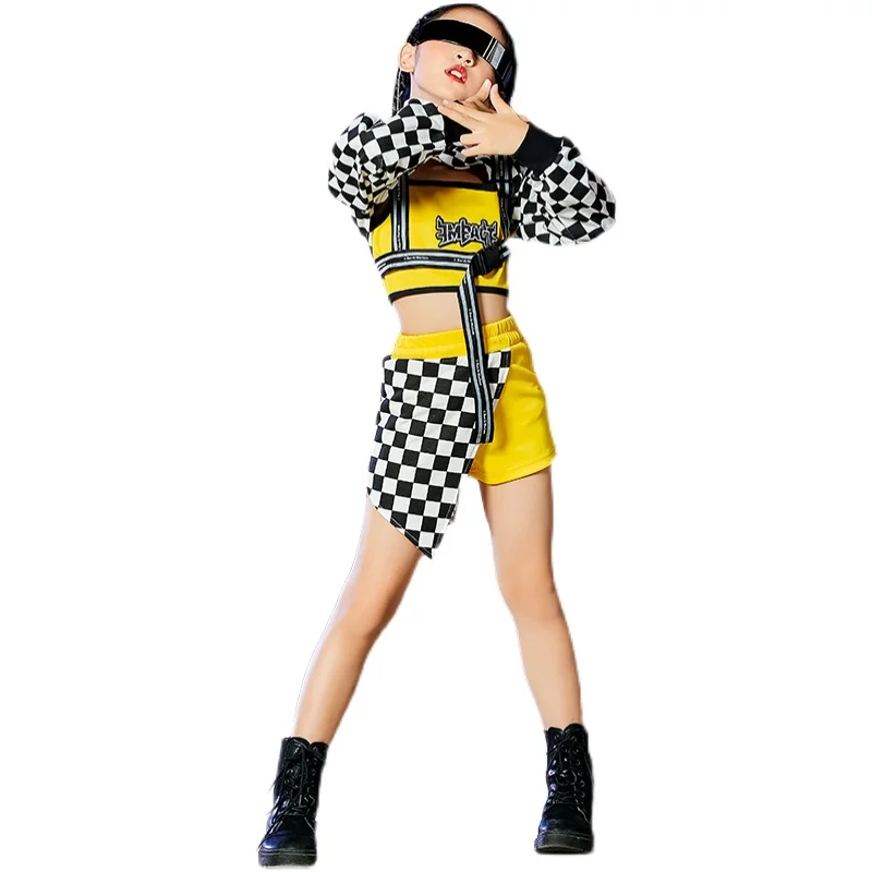 2022 Hip Hop Dance Clothing For Girls Jazz Street Dance Wear Children Long Sleeved Skirts Suit Performance Stage Wear 120-170CM
2022 Hip Hop Dance Clothing For Girls Jazz Street Dance Wear Children Long Sleeved Skirts Suit Performance Stage Wear 120-170CM