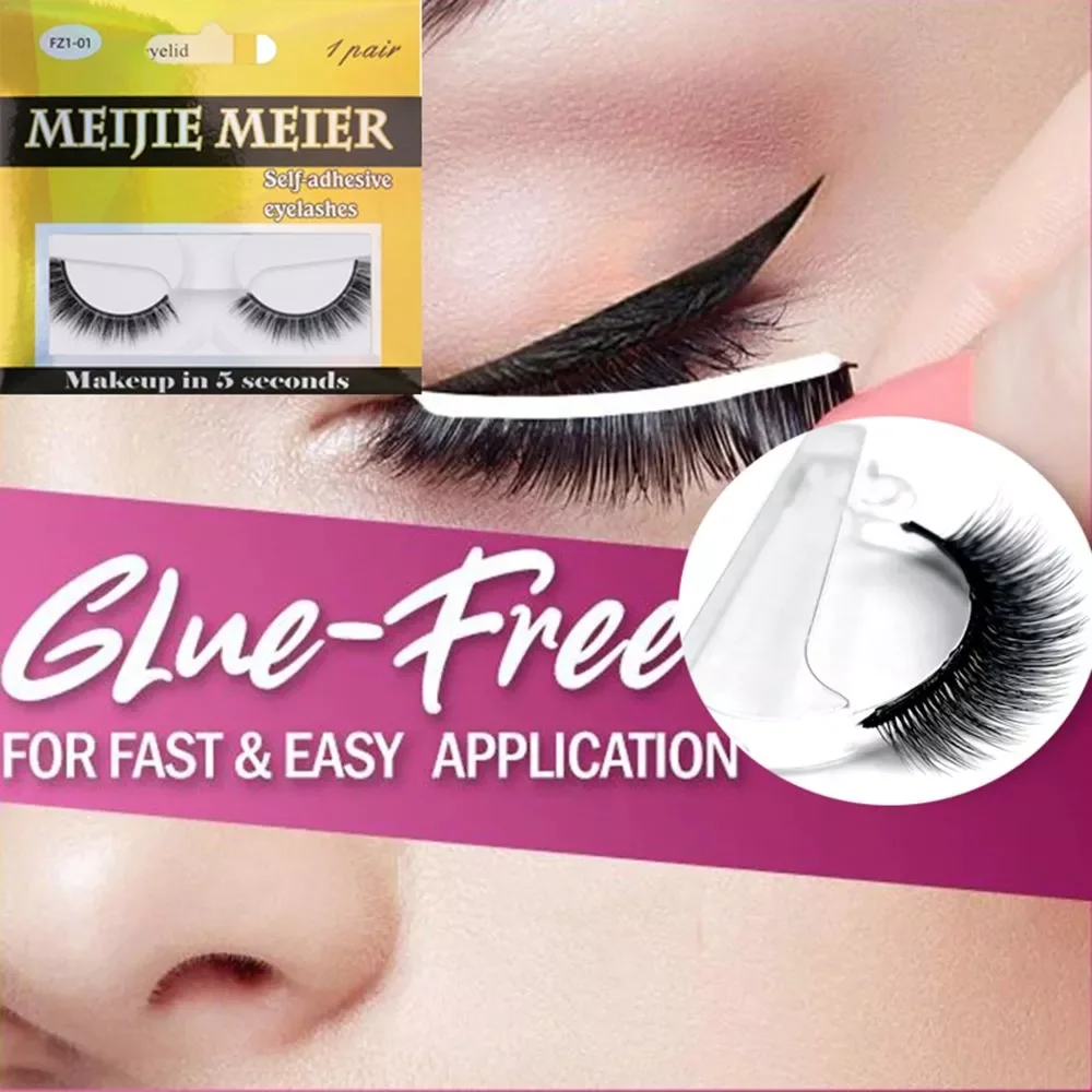 1Pair Glue Free Faux Mink Eyelashes No Residue On The Skin 3D False Eyelashes Reusable Natural Long Eyelash Makeup Self-adhesive
1Pair Glue Free Faux Mink Eyelashes No Residue On The Skin 3D False Eyelashes Reusable Natural Long Eyelash Makeup Self-adhesive