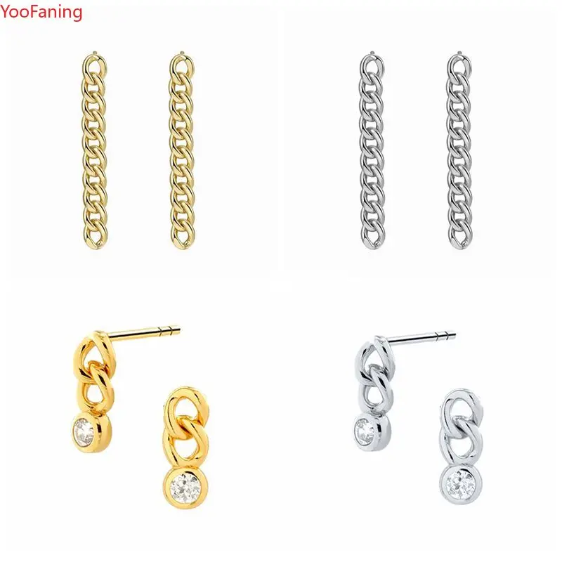 YooFaning 925 Sterling Silver Needle chain style Stud Earrings For Women Mini Cubic Zirconia Jeweled Geometric Ear Stud for Punk
YooFaning 925 Sterling Silver Needle chain style Stud Earrings For Women Mini Cubic Zirconia Jeweled Geometric Ear Stud for Punk