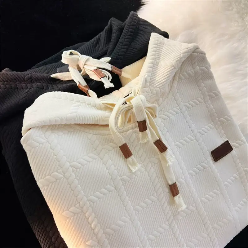 Women Harajuku Solid Color Hoodies Autumn Winter Casual Long Sleeve Loose Sweatshirts Niche High-end Hooded Sweater
Women Harajuku Solid Color Hoodies Autumn Winter Casual Long Sleeve Loose Sweatshirts Niche High-end Hooded Sweater