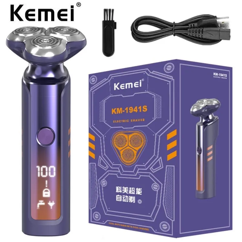 Kemei KM-1941s New Original Shaver Full body Wash waterproof LCD Digital Display Men's Electric Shave 3D floating system
Kemei KM-1941s New Original Shaver Full body Wash waterproof LCD Digital Display Men's Electric Shave 3D floating system