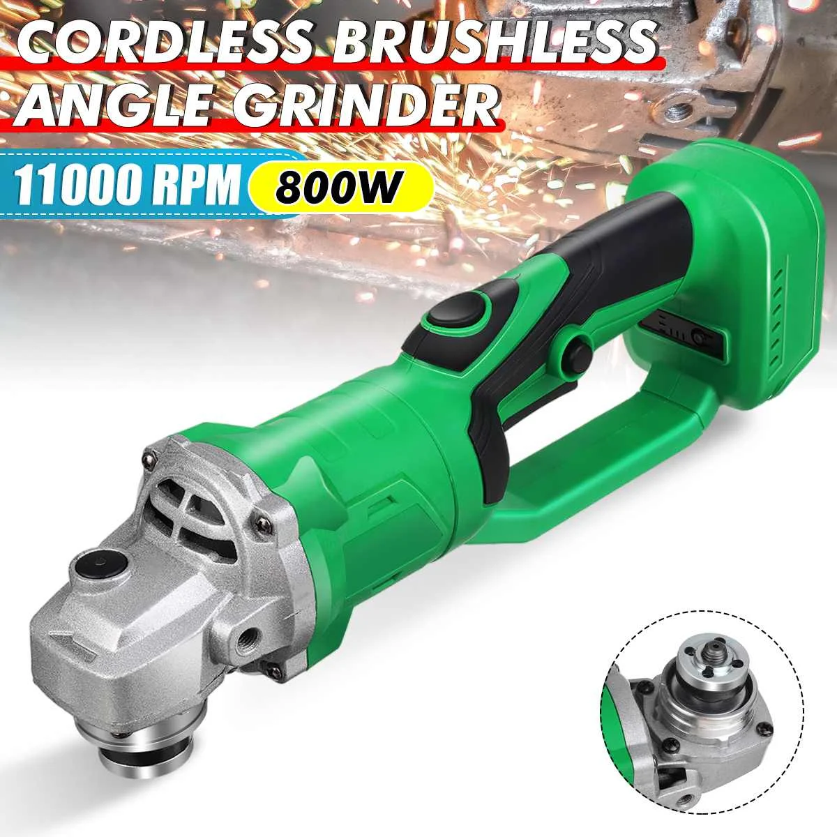 11000rpm 3 Speeds Brushless Electric Angle Grinder 100mm Rechargeable Angle Grinder Grinding Machine for Makita 18V Battery
11000rpm 3 Speeds Brushless Electric Angle Grinder 100mm Rechargeable Angle Grinder Grinding Machine for Makita 18V Battery