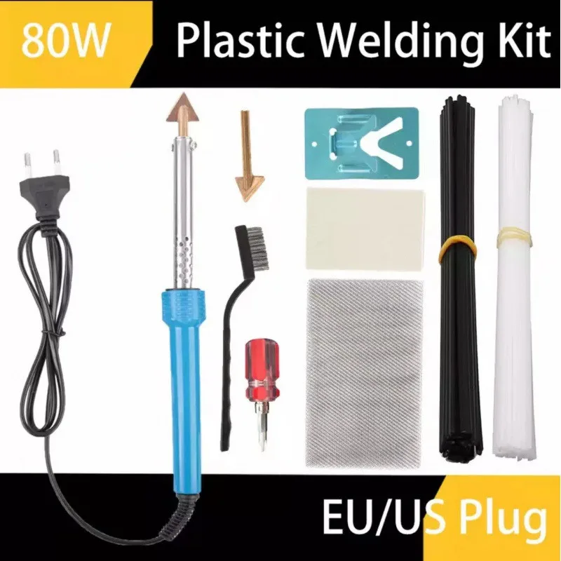 Plastic Welder Kit 80W Car Welding Repair Kit for Bumper Kayak Repair Solder Rework Station Heat Repair Tool US EU Plug
Plastic Welder Kit 80W Car Welding Repair Kit for Bumper Kayak Repair Solder Rework Station Heat Repair Tool US EU Plug