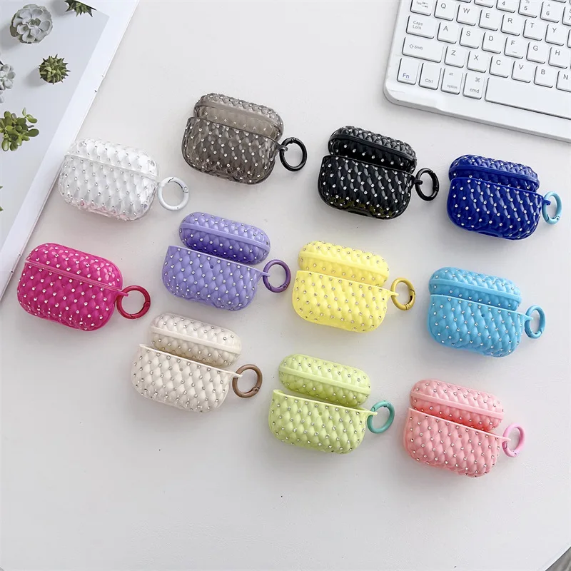 Fashion Diamond Pure Color Case for AirPods Pro2 Airpod Pro 1 2 3 Bluetooth Earbuds Charging Box Protective Earphone Case Cover 
Fashion Diamond Pure Color Case for AirPods Pro2 Airpod Pro 1 2 3 Bluetooth Earbuds Charging Box Protective Earphone Case Cover