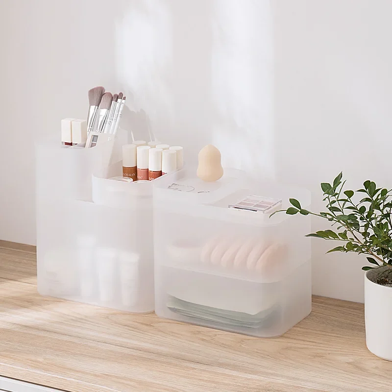 Fashion Frosted Plastic Clear Cosmetic Organiser Simple Home Stationery Toiletries Storage Box Multiple Sizes Storage Organizer
Fashion Frosted Plastic Clear Cosmetic Organiser Simple Home Stationery Toiletries Storage Box Multiple Sizes Storage Organizer