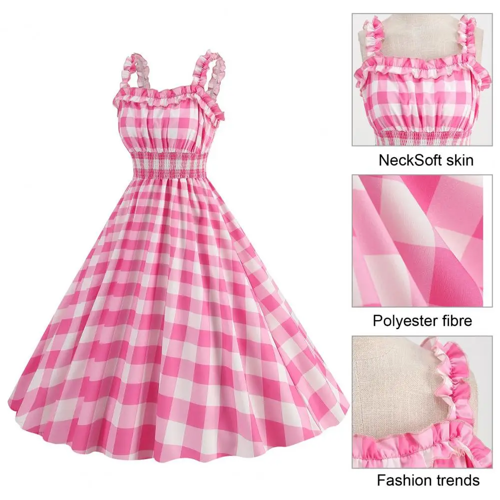 Backless Dress Vintage A-line Princess Dress Big Hem Ruffle Details Elastic Waist for Christmas Party or Prom Classic Movie
Backless Dress Vintage A-line Princess Dress Big Hem Ruffle Details Elastic Waist for Christmas Party or Prom Classic Movie