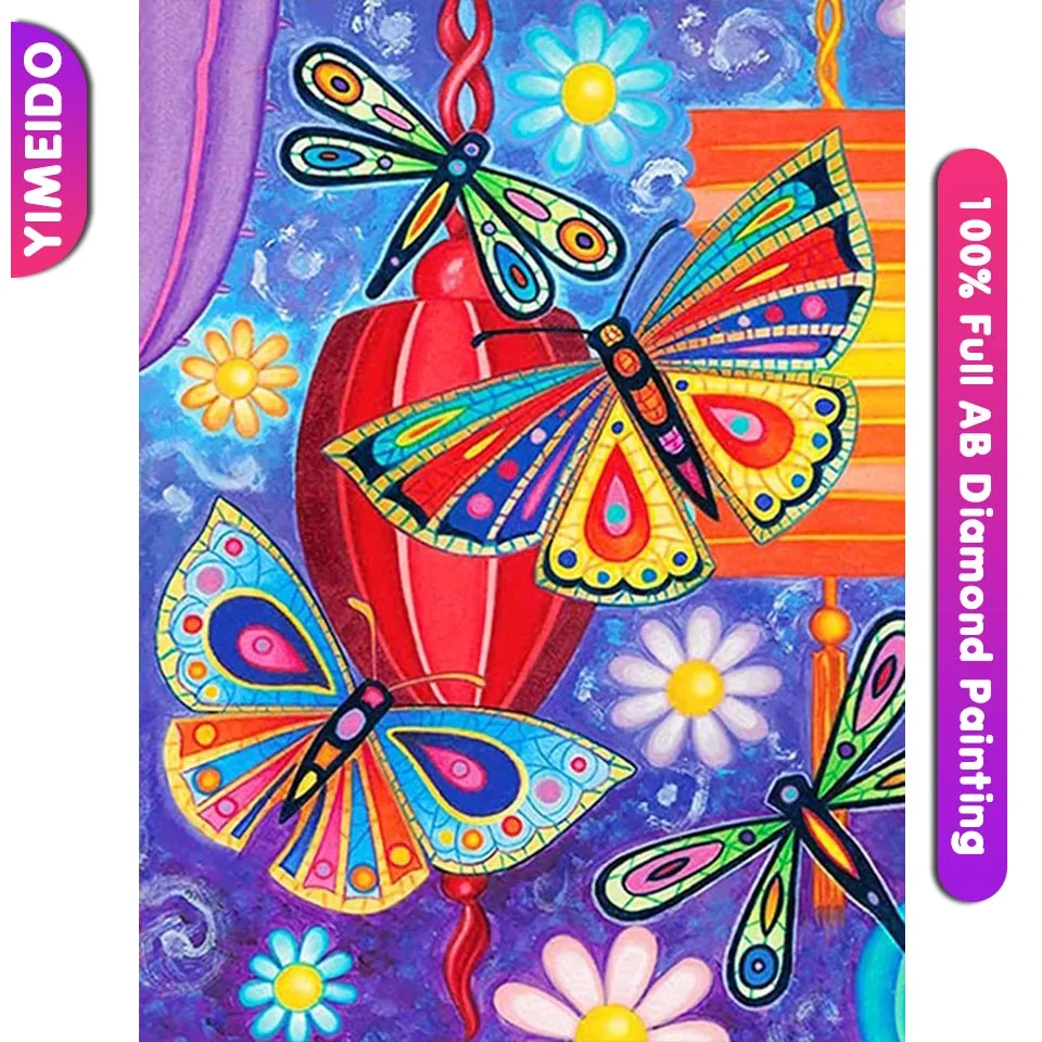 YIMEIDO Advanced DIY Full 100% AB Diamond Painting Square/Round Colorful Animal Butterfly Flowers Diamond Embroidery Home Decor 
YIMEIDO Advanced DIY Full 100% AB Diamond Painting Square/Round Colorful Animal Butterfly Flowers Diamond Embroidery Home Decor