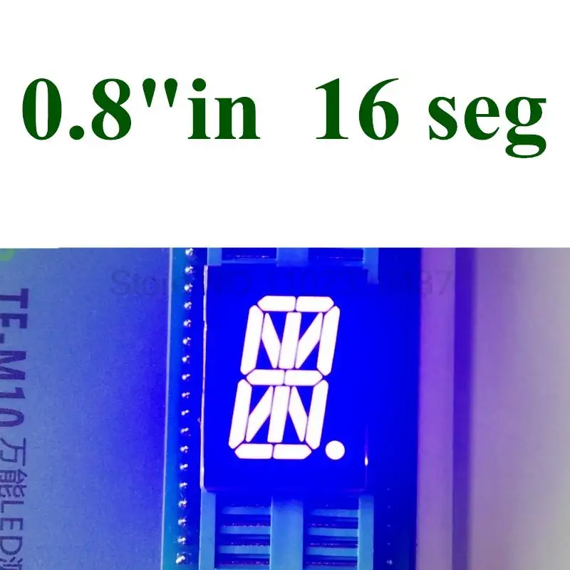 

0,8 дюйма 27,7 дюйма синий 16 сегментов дисплей 0,8x20 мм дюйма цифровая трубка общий анод/катод