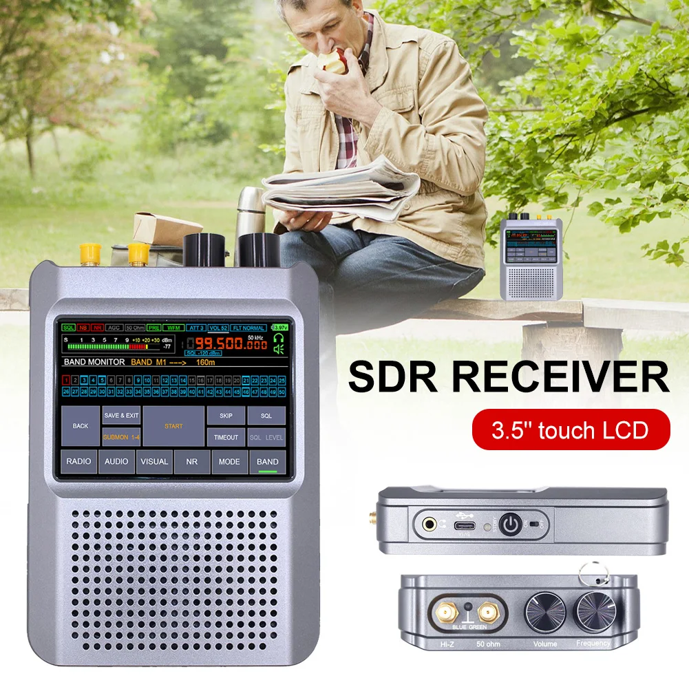 Приемник SDR 10 кГц-380 МГц 404 МГц-2 ГГц Портативный AM SSB DSB CW NFM WFM радиоприемник с 3,5 "ЖК-сенсорным экраном аккумулятор 5000 мАч
Приемник SDR 10 кГц-380 МГц 404 МГц-2 ГГц Портативный AM SSB DSB CW NFM WFM радиоприемник с 3,5 "ЖК-сенсорным экраном аккумулятор 5000 мАч