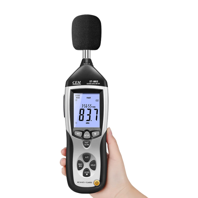DT-8852 Professional Analog Decibel USB AC/DC Output 130db Digital Sound Level Meter With Datalogger Noise DB Meter Microphone
DT-8852 Professional Analog Decibel USB AC/DC Output 130db Digital Sound Level Meter With Datalogger Noise DB Meter Microphone