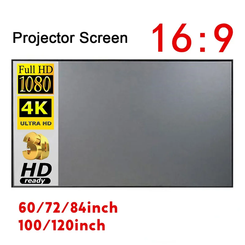 Portable Projector Screen Simple Curtain Anti-Light 60 70 80 100 120 Inches Projection Screens for Home Outdoor Office Projector
Portable Projector Screen Simple Curtain Anti-Light 60 70 80 100 120 Inches Projection Screens for Home Outdoor Office Projector