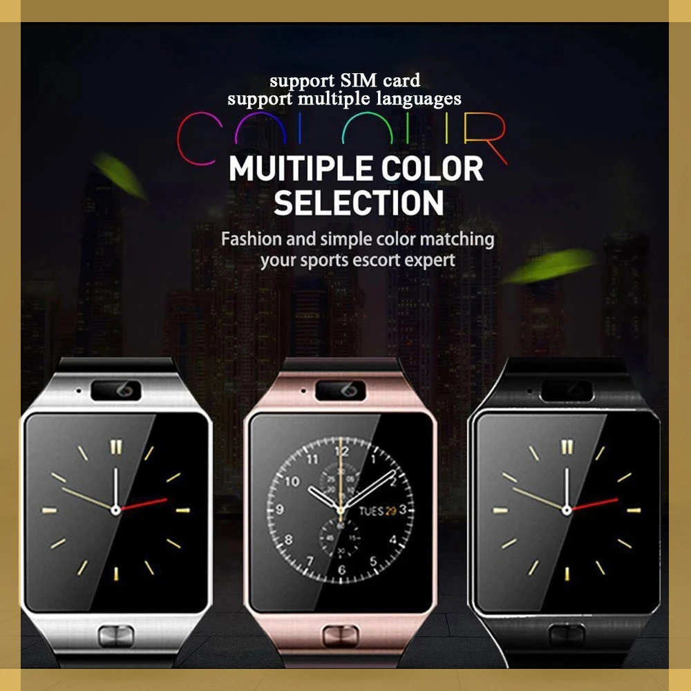 Smart Watch Support SIM Card Multiple Languages Touchscreen Bluetooth Sports Fitness Tracker Camera Wrist Smart Phone Watch
Smart Watch Support SIM Card Multiple Languages Touchscreen Bluetooth Sports Fitness Tracker Camera Wrist Smart Phone Watch