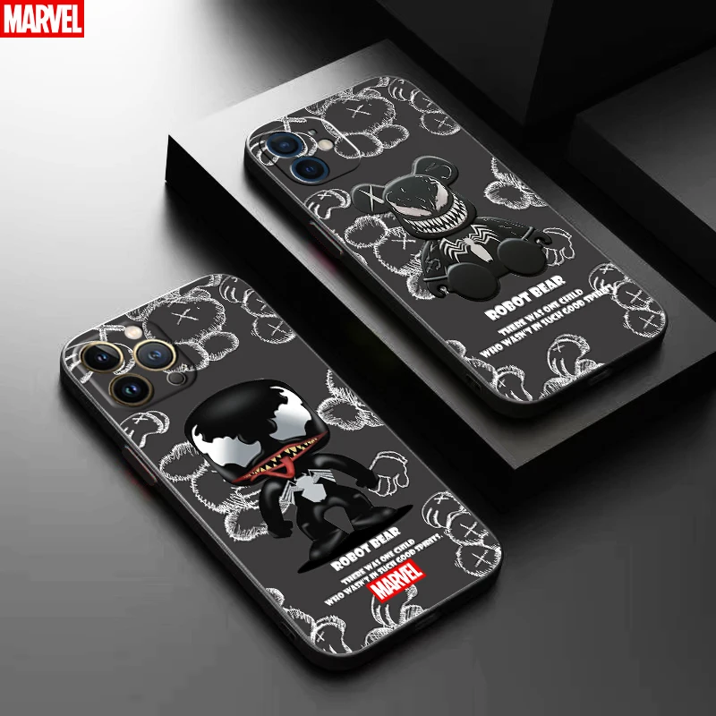 Marvel Venom cute Bear For iPhone 13 12 11 Pro Max 12 13 Mini X XR XS Max 6 6s 7 8 Plus Phone case liquid silicone funda coque 
Marvel Venom cute Bear For iPhone 13 12 11 Pro Max 12 13 Mini X XR XS Max 6 6s 7 8 Plus Phone case liquid silicone funda coque