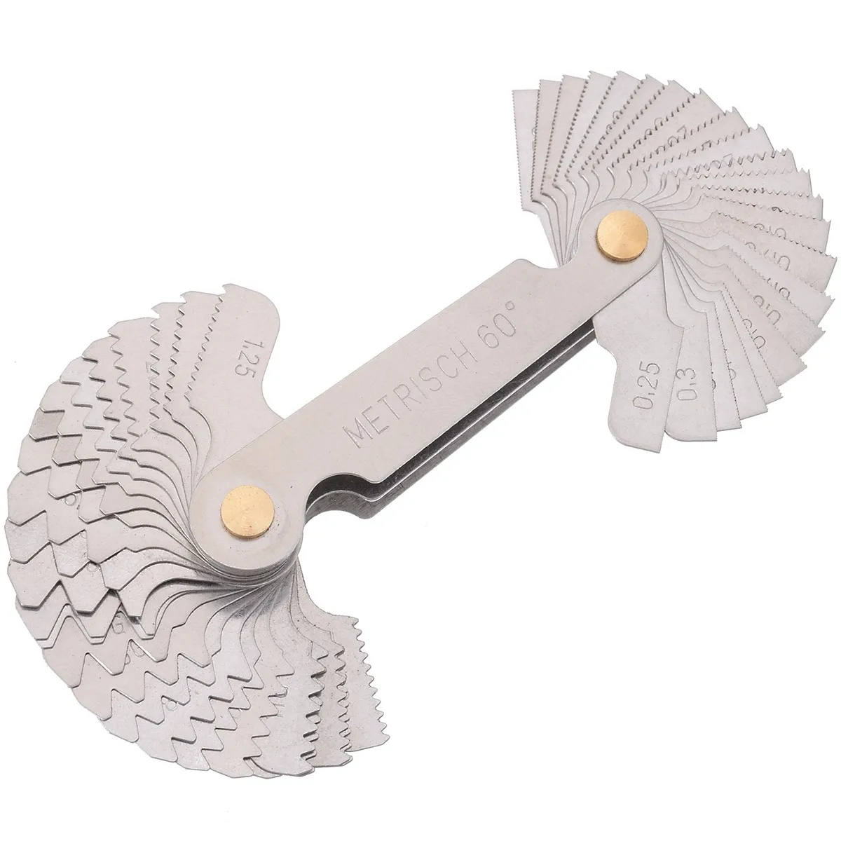 55°/60° Thread Measuring Gauge Whitworth Metric Screw Thread Pitch Cutting Set Inch Metric Blade Gage Measuring Tool
55°/60° Thread Measuring Gauge Whitworth Metric Screw Thread Pitch Cutting Set Inch Metric Blade Gage Measuring Tool