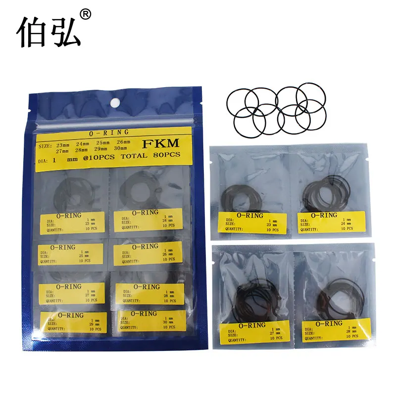 Fluorine Rubber O Ring Kit Set Black FKM CS1mm OD4-30*1mm Oil-resistant And Wear-resistant Gasket Seal Ring High Pressure
Fluorine Rubber O Ring Kit Set Black FKM CS1mm OD4-30*1mm Oil-resistant And Wear-resistant Gasket Seal Ring High Pressure