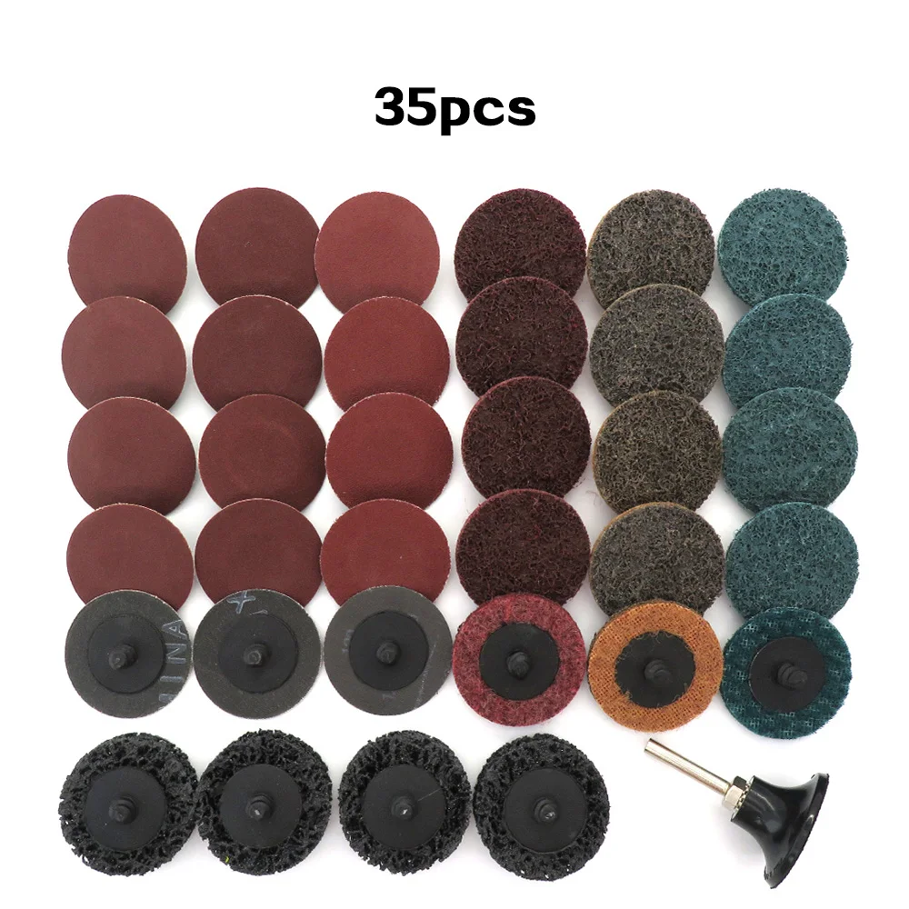 35/46/52 шт. 2-дюймовый абразивный диск, шлифовальные диски, ролонный замок, диск для кондиционирования поверхности, быстросменный диск R-типа с 1 держателем дисковой подушечки
35/46/52 шт. 2-дюймовый абразивный диск, шлифовальные диски, ролонный замок, диск для кондиционирования поверхности, быстросменный диск R-типа с 1 держателем дисковой подушечки
