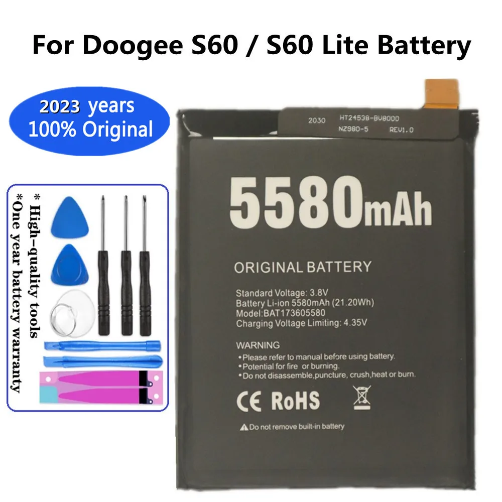 2023 Years Original S60 5580mAh BAT17M15580 BAT17S605580 BAT173605580 Battery For DOOGEE S60 Smart Mobile Phone In Stock + Tools
2023 Years Original S60 5580mAh BAT17M15580 BAT17S605580 BAT173605580 Battery For DOOGEE S60 Smart Mobile Phone In Stock + Tools