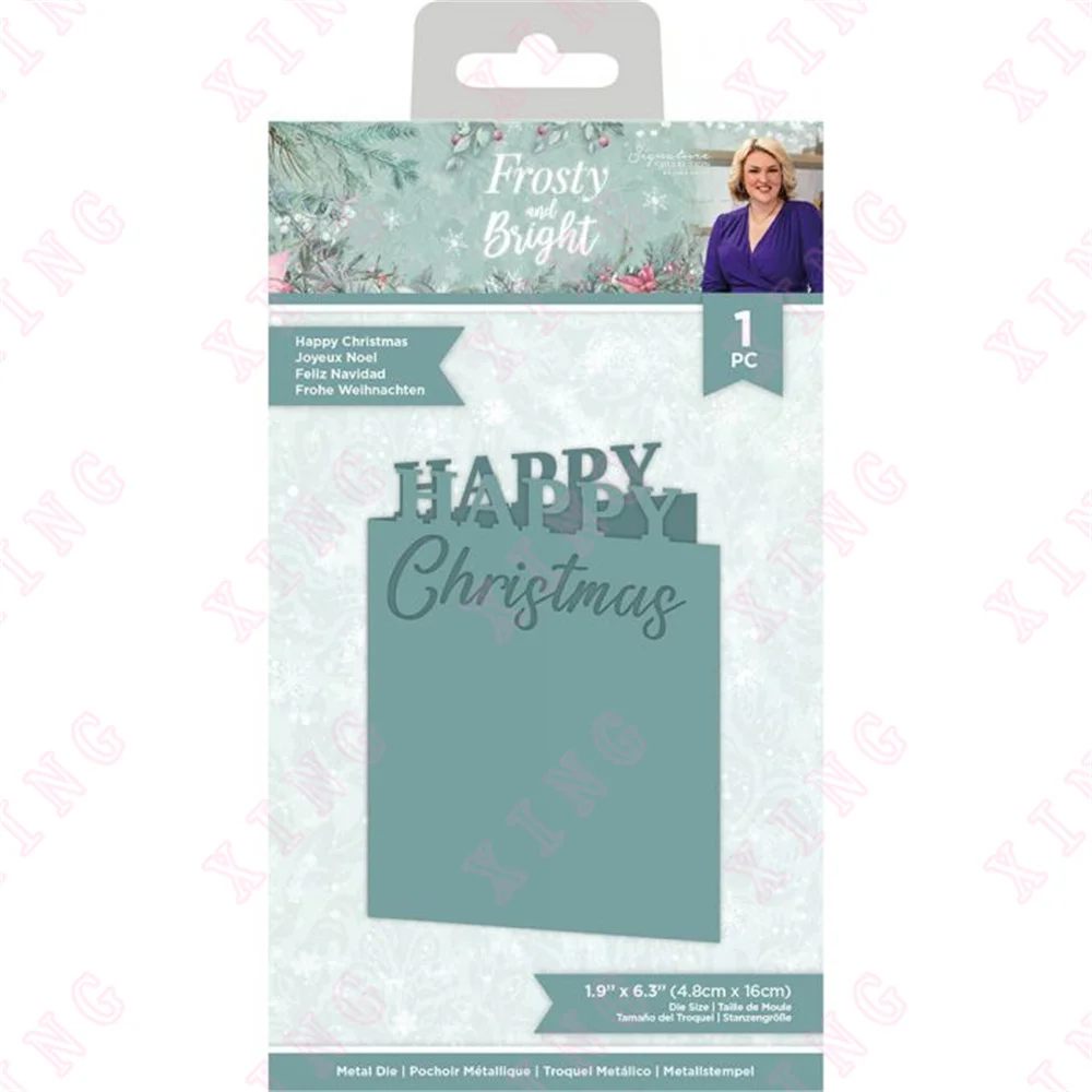 Newest Happy Christmas Die Set Metal Cutting Dies Scrapbook Diary Decorate Embossing Template Diy Gift Card Handmade Craft Molds
Newest Happy Christmas Die Set Metal Cutting Dies Scrapbook Diary Decorate Embossing Template Diy Gift Card Handmade Craft Molds