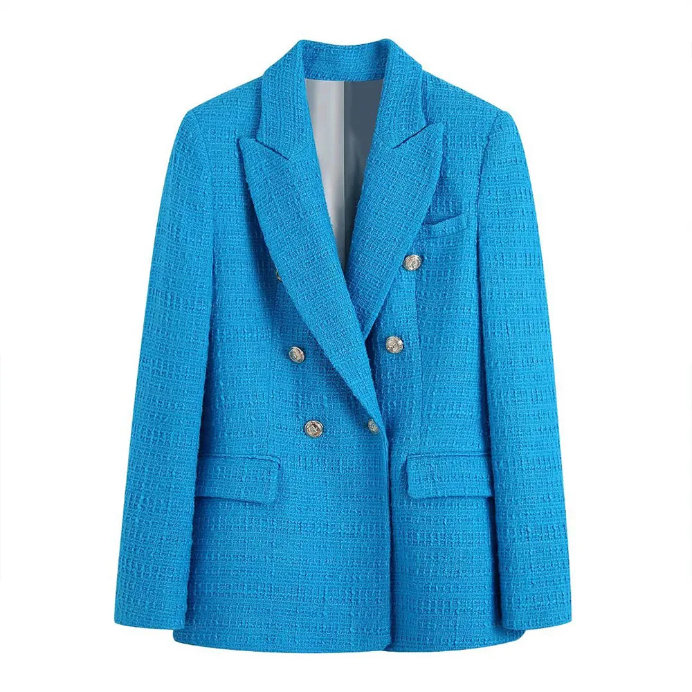Spring 2022 New Women's Fashion Texture Office Wear Button Blazer Retro Long Sleeve Back Slit Ladies Coat Chic Jacket
Spring 2022 New Women's Fashion Texture Office Wear Button Blazer Retro Long Sleeve Back Slit Ladies Coat Chic Jacket