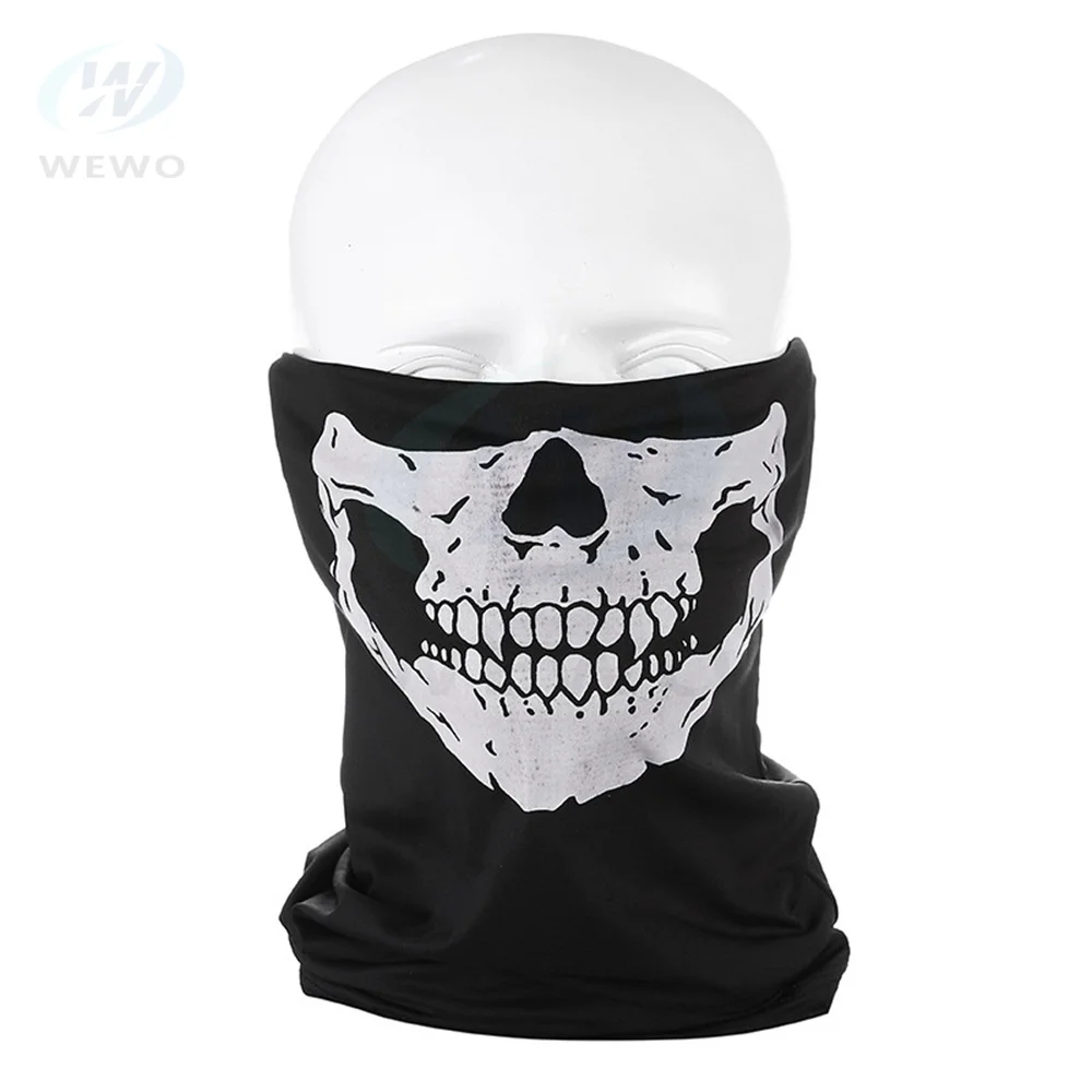 

Men Scarf Halloween Riding Bandana Women Headscarf Ski Skull Half Face Mask Ghost Scarf Neck Hiking Scarves Balaclava Masks OEM