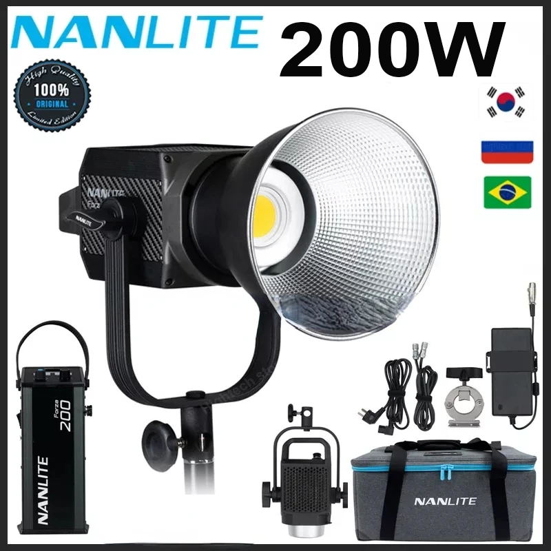 Nanlite 200W Daylight 5600k LED Light Video Light Professional Studio Strobe Lamp Lighting pk godox AD300Pro Smallrig
Nanlite 200W Daylight 5600k LED Light Video Light Professional Studio Strobe Lamp Lighting pk godox AD300Pro Smallrig