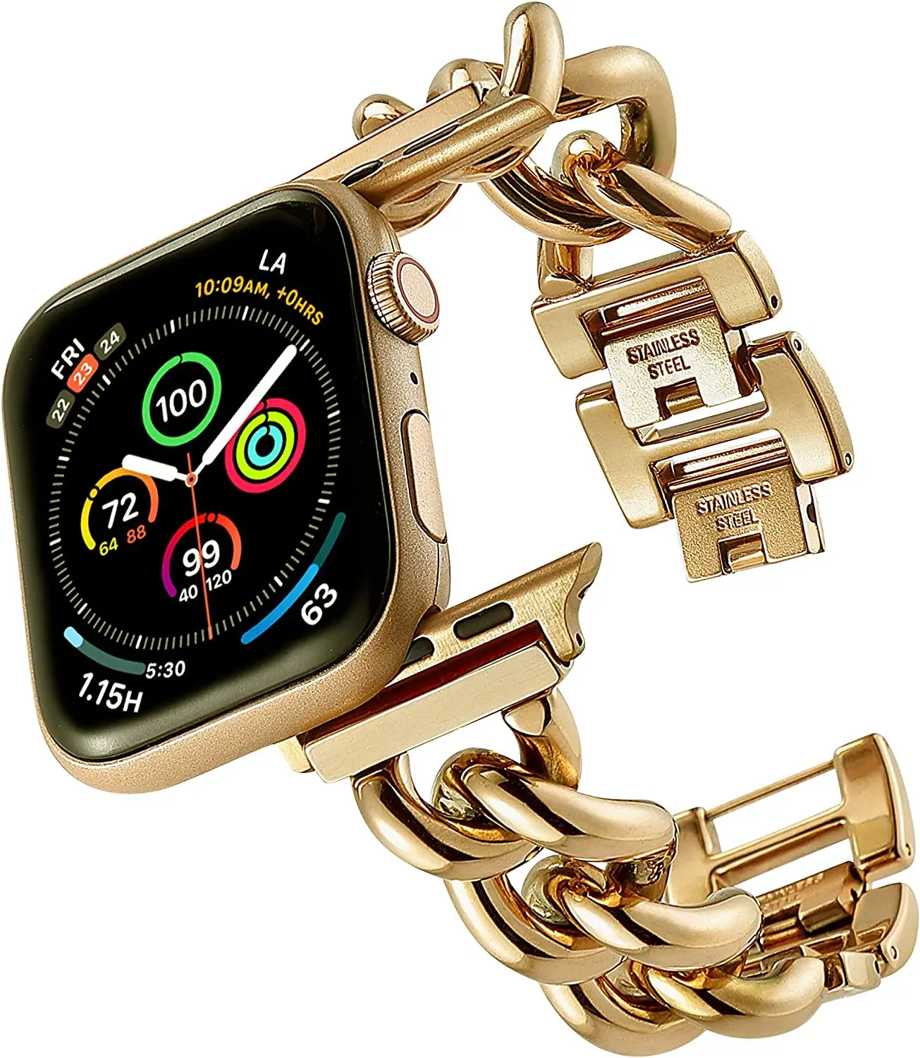 For Apple Watch Band Cowboy Chain Style Stainless Steel Metal Wristband Women Replacement for 45 40 44mm iWatch SE Series7/6/5/4
For Apple Watch Band Cowboy Chain Style Stainless Steel Metal Wristband Women Replacement for 45 40 44mm iWatch SE Series7/6/5/4