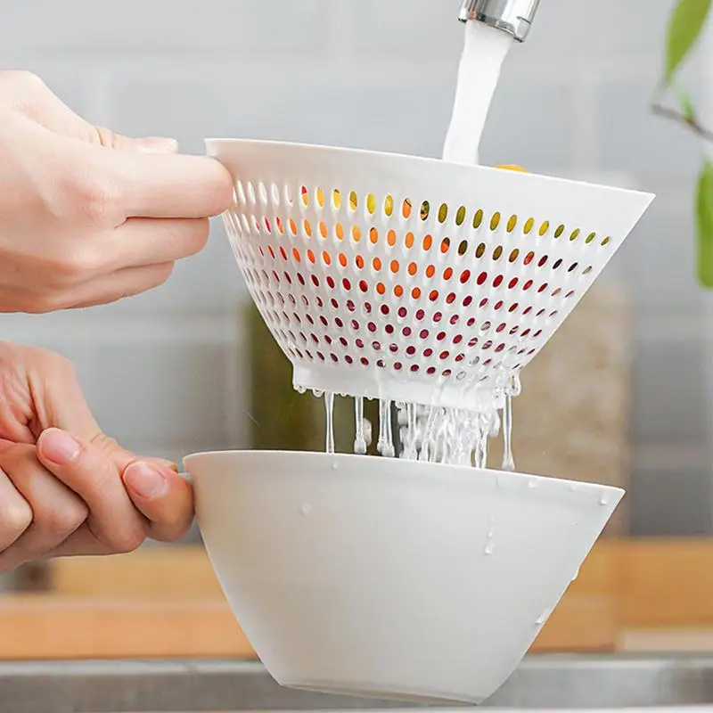 Double Drain Basket Bowl Vegetable Washing Basket With Lids Storage Basket Strainers Fruit Cleaning Bowl Kitchen Gadgets
Double Drain Basket Bowl Vegetable Washing Basket With Lids Storage Basket Strainers Fruit Cleaning Bowl Kitchen Gadgets