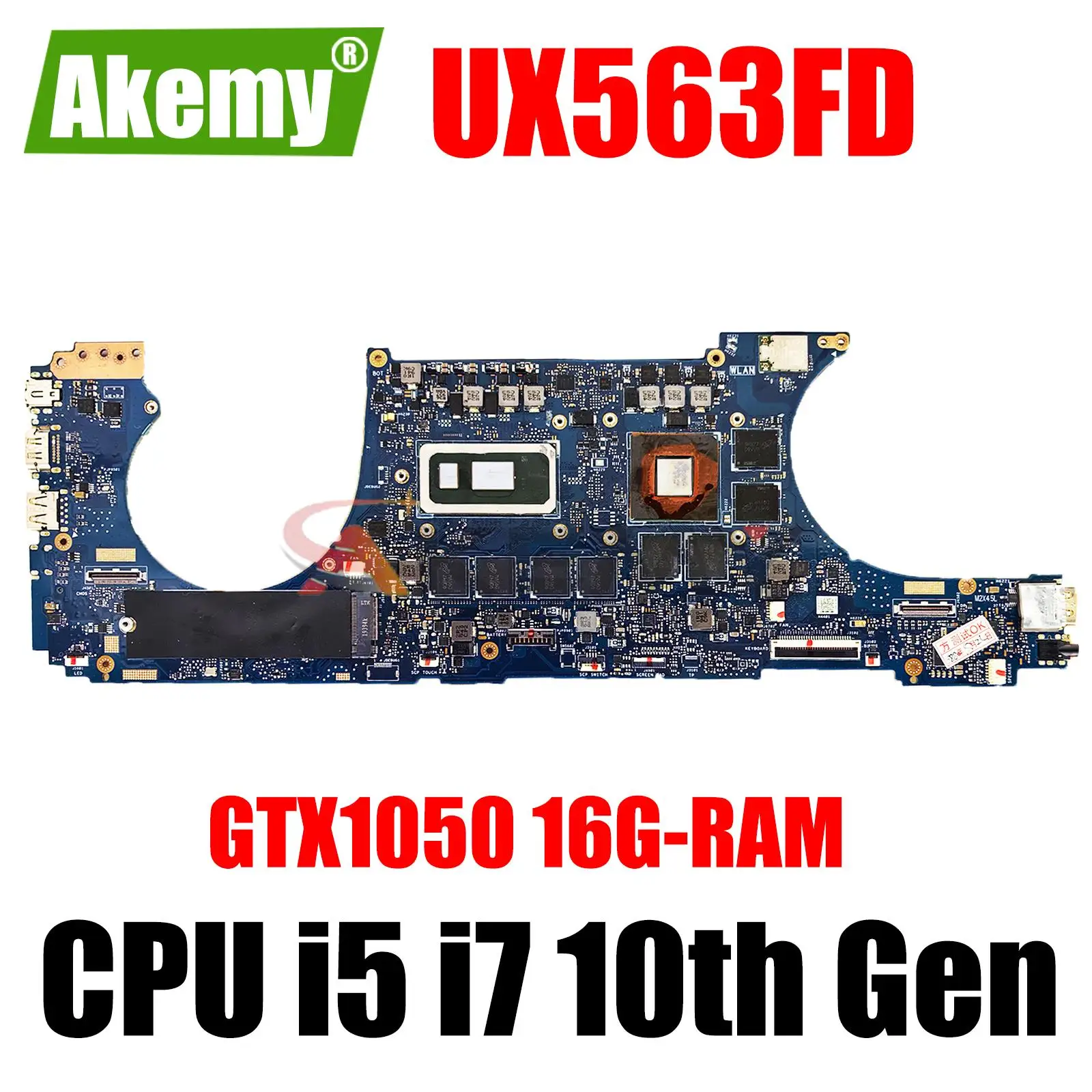 UX563FD Mainboard For Asus ZenBook Flip 15 UX563FD UX563F BX563FD RX563FD Laptop Motherboard i5 i7 10th Gen CPU GTX1050 16G-RAM
UX563FD Mainboard For Asus ZenBook Flip 15 UX563FD UX563F BX563FD RX563FD Laptop Motherboard i5 i7 10th Gen CPU GTX1050 16G-RAM