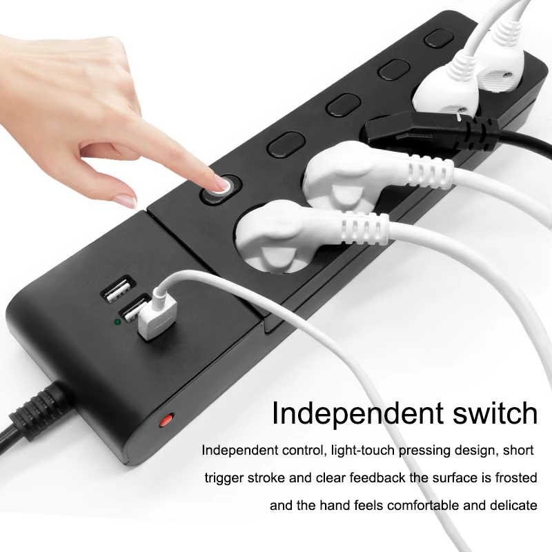 2022.Multiple Power Strip Surge Protection EU Plug Electrical Extension Sockets USB 5 way Outlets Independent Switch Control 2m
2022.Multiple Power Strip Surge Protection EU Plug Electrical Extension Sockets USB 5 way Outlets Independent Switch Control 2m