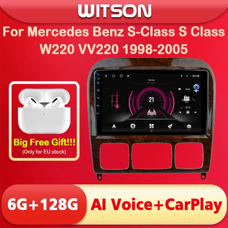WITSON AI VOICE Android 11 Car Audio System For MERCEDES-BENZ S CLASS 1999 2001 2002 2007 Screen Video 2din Wireless CarPlay
WITSON AI VOICE Android 11 Car Audio System For MERCEDES-BENZ S CLASS 1999 2001 2002 2007 Screen Video 2din Wireless CarPlay