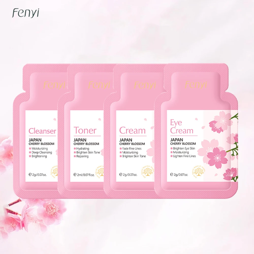 4pcs Skincare Sets Sakura Cleanser Face Cream Toner Eye Cream Deep Cleansing Moisturizer Oil Control Skin Care Kit Travel Outfit
4pcs Skincare Sets Sakura Cleanser Face Cream Toner Eye Cream Deep Cleansing Moisturizer Oil Control Skin Care Kit Travel Outfit