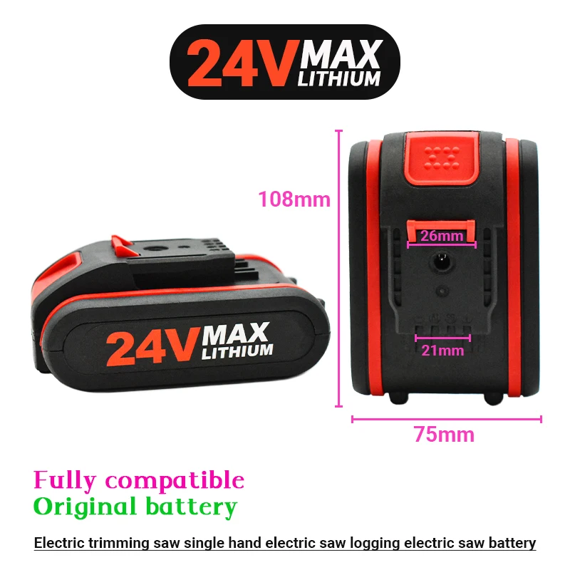 

2022brand new24V 18650 Lithium Battery 12.8Ah Electric Tools For Wireless Wrench Mini Chain Saw Drill ect