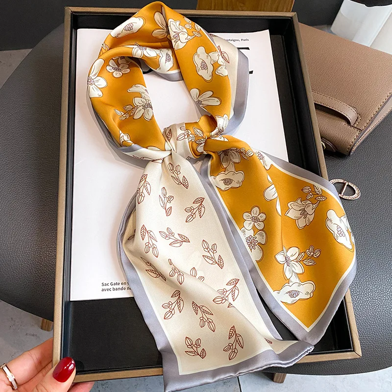 Elegant Hair Scarf For Women Long Skinny Headband Floral Printed Bag Scarfs For Ladies 13*110CM Silk Neckerchief Scarves Female
Elegant Hair Scarf For Women Long Skinny Headband Floral Printed Bag Scarfs For Ladies 13*110CM Silk Neckerchief Scarves Female