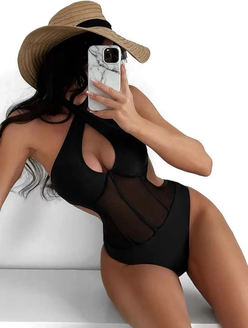 Push Up Swimsuit Women One Piece Swimwear Mesh Bathinng Suit Halter Monokini Sexy Backless Swimsuit Solid Swimming Suit Bodysuit
Push Up Swimsuit Women One Piece Swimwear Mesh Bathinng Suit Halter Monokini Sexy Backless Swimsuit Solid Swimming Suit Bodysuit