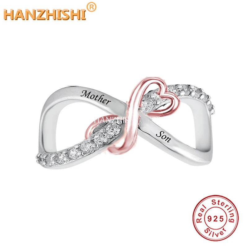 

Authentic New 925 Sterling Silver Mother Son Love Infinity Beads Charms Fit Original Bracelet Necklace Jewelry Making Berloque