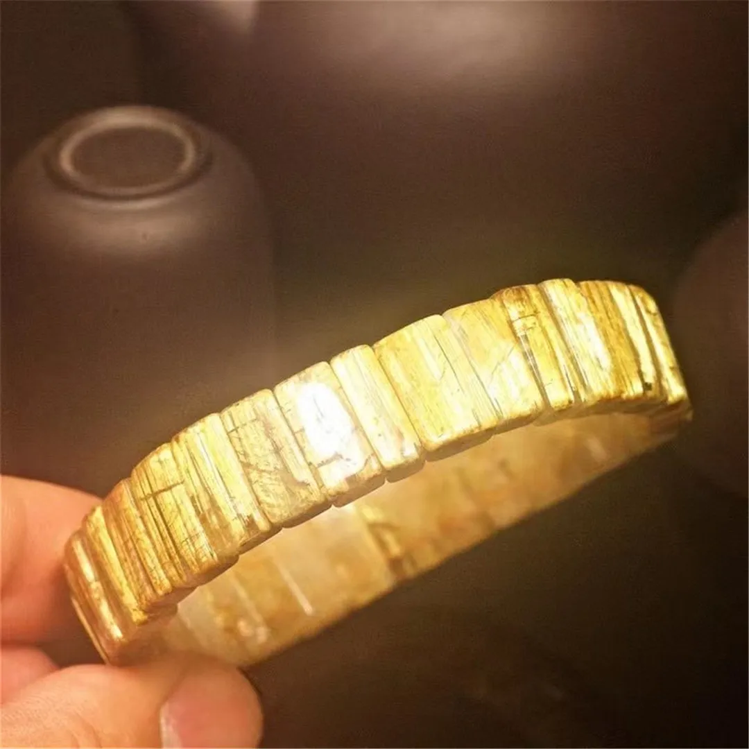 Natural Gold Rutilated Quartz Bracelet Bangle For Women Men Wealth Luck Gift Beauty Crystal Gift 14x5mm Beads Jewelry AAAAA
Natural Gold Rutilated Quartz Bracelet Bangle For Women Men Wealth Luck Gift Beauty Crystal Gift 14x5mm Beads Jewelry AAAAA