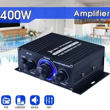200W+200W Professional Home Amplifiers HiFi Stereo Audio Power Amplifier Subwoofer Amplifier Car Home Theater Sound System