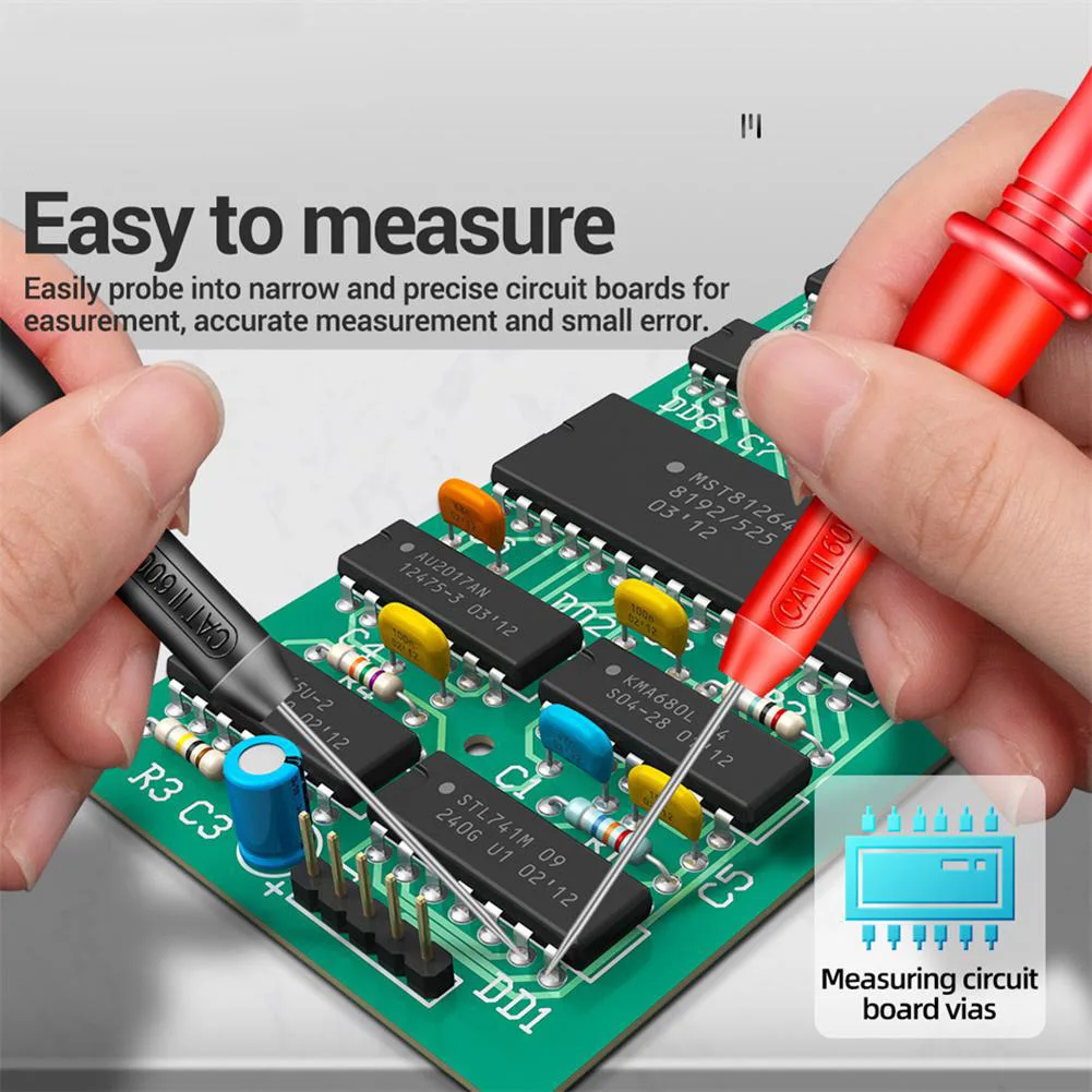 2pcs Insulation Piercing Needle Nondestructive Multimeter Test Probes 10A 600V Multi Meter Tester Probe Needle Pin Kit
2pcs Insulation Piercing Needle Nondestructive Multimeter Test Probes 10A 600V Multi Meter Tester Probe Needle Pin Kit