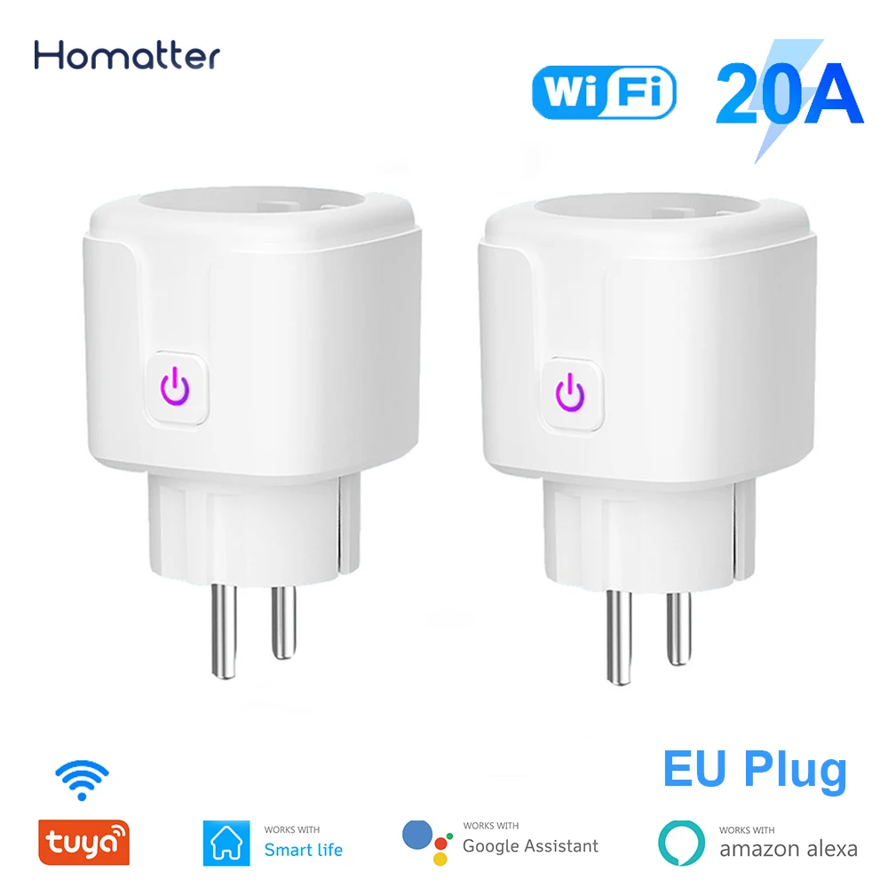 Homatter 20A EU Smart Plug Tuya Wifi Remote Power Socket With Energy Monitoring Function Voice Control For Alexa Google Home
Homatter 20A EU Smart Plug Tuya Wifi Remote Power Socket With Energy Monitoring Function Voice Control For Alexa Google Home