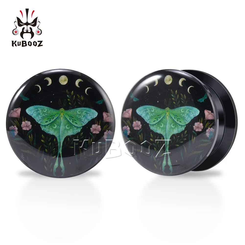KUBOOZ Stylish Acrylic Butterfly Moon Flower Ear Tunnels Plugs Body Piercing Jewelry Earring Gauges Expanders 6-30mm 2PCS
KUBOOZ Stylish Acrylic Butterfly Moon Flower Ear Tunnels Plugs Body Piercing Jewelry Earring Gauges Expanders 6-30mm 2PCS