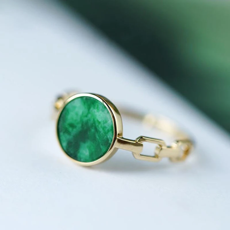 Designer New Inlaid Natural Chalcedony Round Flat Chain Ladies Ring Opening Adjustable Chinese Style Fresh Jewelry
Designer New Inlaid Natural Chalcedony Round Flat Chain Ladies Ring Opening Adjustable Chinese Style Fresh Jewelry