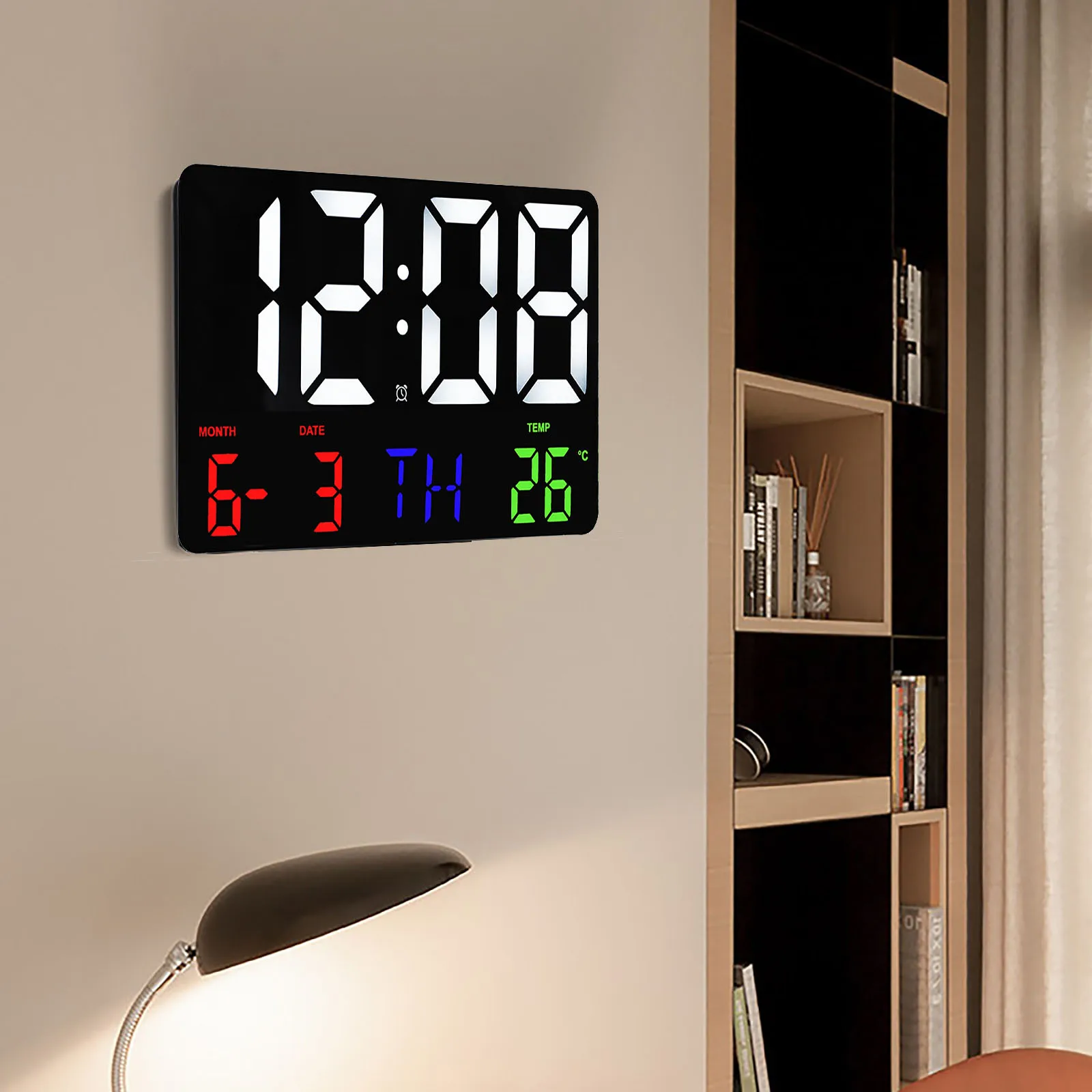 LED Digital Wall Clock Large Screen Electronic Clock Simple Living Room Multiple Alarm Clocks Wall Clock with Remote Control
LED Digital Wall Clock Large Screen Electronic Clock Simple Living Room Multiple Alarm Clocks Wall Clock with Remote Control